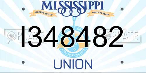 I348482 Mississippi License Plate