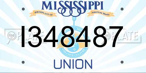 I348487 Mississippi License Plate