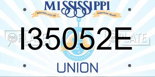 I35052E Mississippi License Plate