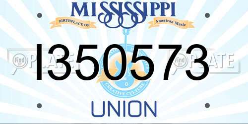 I350573 Mississippi License Plate