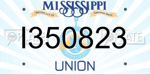 I350823 Mississippi License Plate