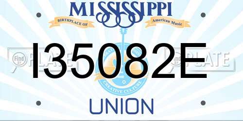 I35082E Mississippi License Plate