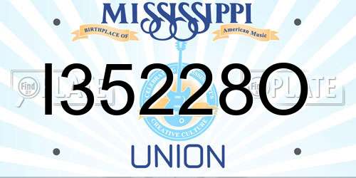 I35228O Mississippi License Plate