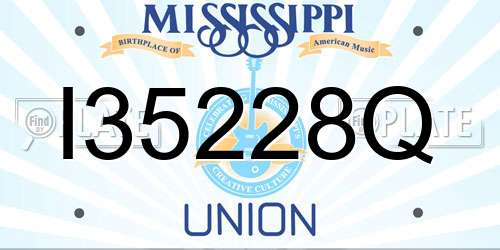 I35228Q Mississippi License Plate