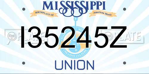 I35245Z Mississippi License Plate
