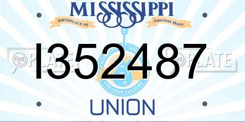 I352487 Mississippi License Plate
