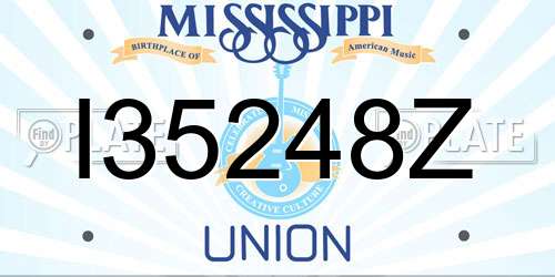 I35248Z Mississippi License Plate