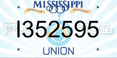 I352595 Mississippi License Plate