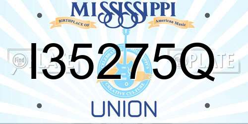 I35275Q Mississippi License Plate