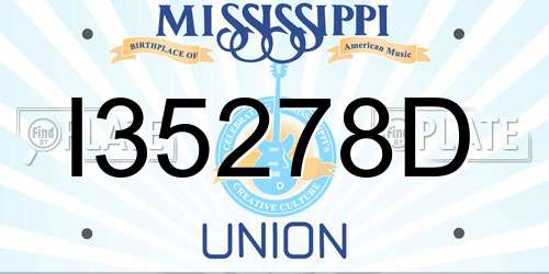 I35278D Mississippi License Plate