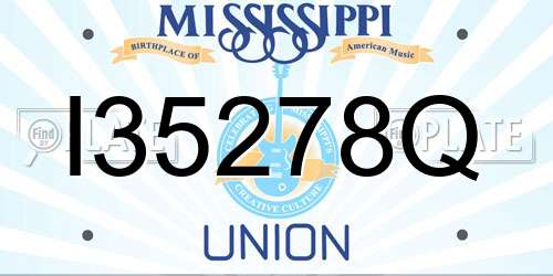 I35278Q Mississippi License Plate