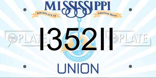 I352II Mississippi License Plate