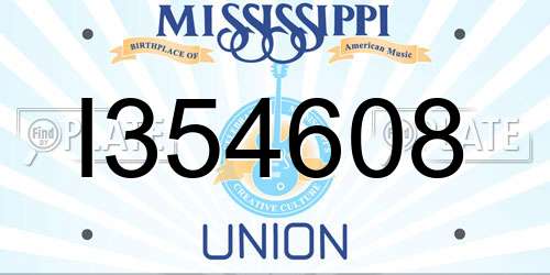 I354608 Mississippi License Plate