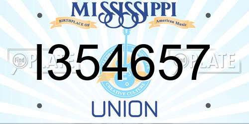 I354657 Mississippi License Plate