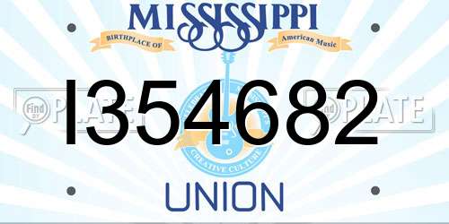 I354682 Mississippi License Plate
