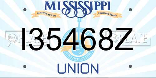 I35468Z Mississippi License Plate