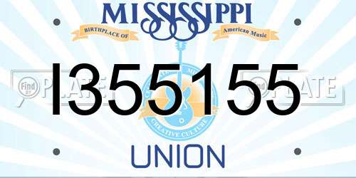 I355155 Mississippi License Plate