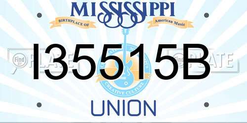 I35515B Mississippi License Plate