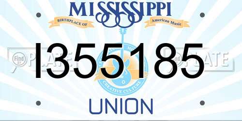I355185 Mississippi License Plate