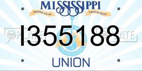 I355188 Mississippi License Plate