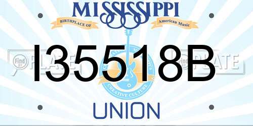 I35518B Mississippi License Plate