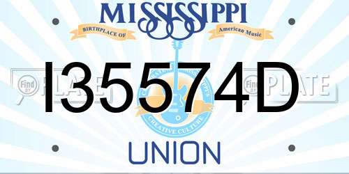 I35574D Mississippi License Plate