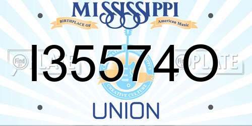 I35574O Mississippi License Plate