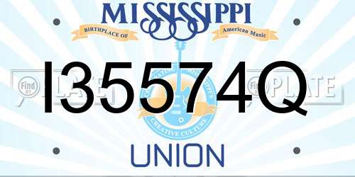 I35574Q Mississippi License Plate