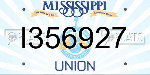 I356927 Mississippi License Plate