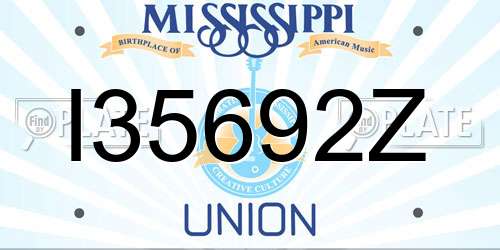 I35692Z Mississippi License Plate