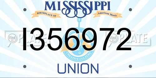 I356972 Mississippi License Plate