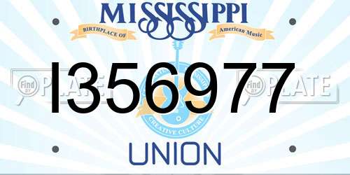 I356977 Mississippi License Plate
