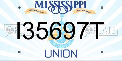 I35697T Mississippi License Plate