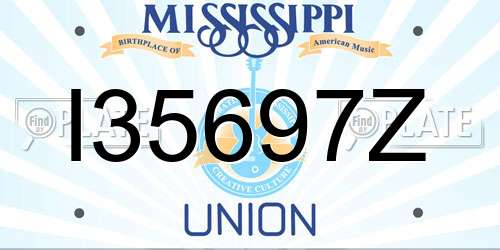 I35697Z Mississippi License Plate