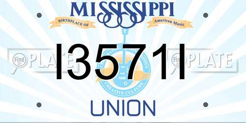 I3571I Mississippi License Plate