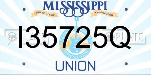 I35725Q Mississippi License Plate