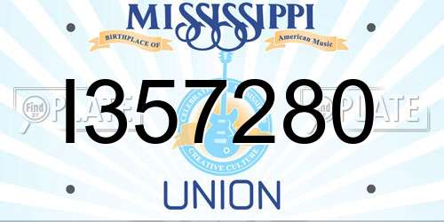 I357280 Mississippi License Plate