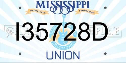 I35728D Mississippi License Plate