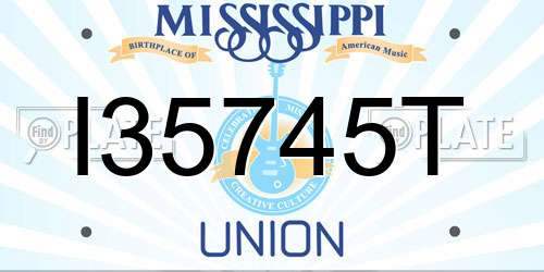 I35745T Mississippi License Plate