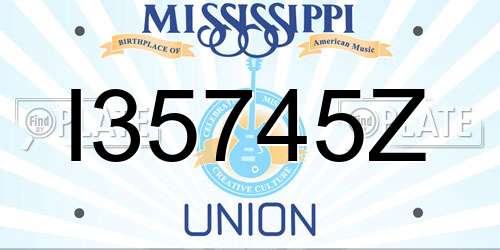 I35745Z Mississippi License Plate