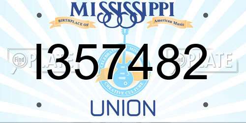 I357482 Mississippi License Plate