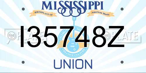 I35748Z Mississippi License Plate