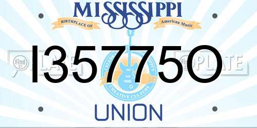 I35775O Mississippi License Plate