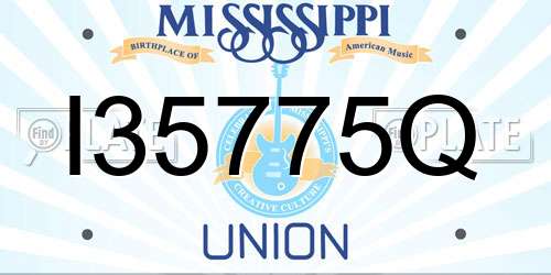 I35775Q Mississippi License Plate