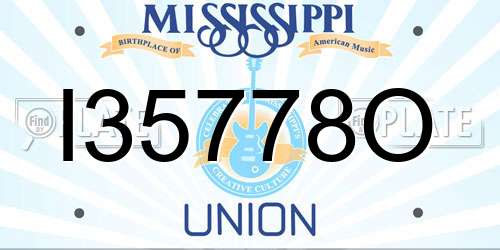 I35778O Mississippi License Plate