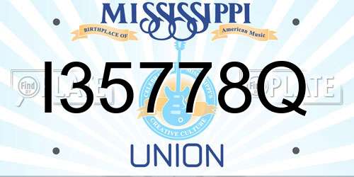 I35778Q Mississippi License Plate
