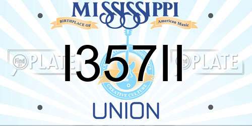 I357II Mississippi License Plate