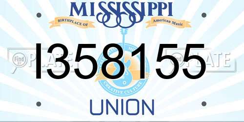 I358155 Mississippi License Plate