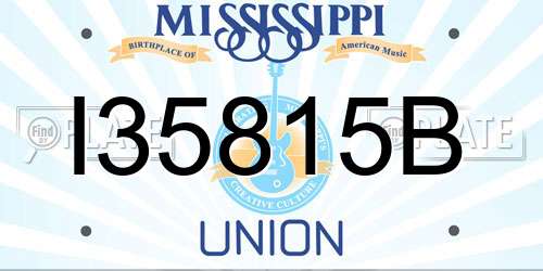 I35815B Mississippi License Plate