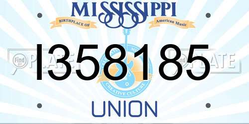 I358185 Mississippi License Plate